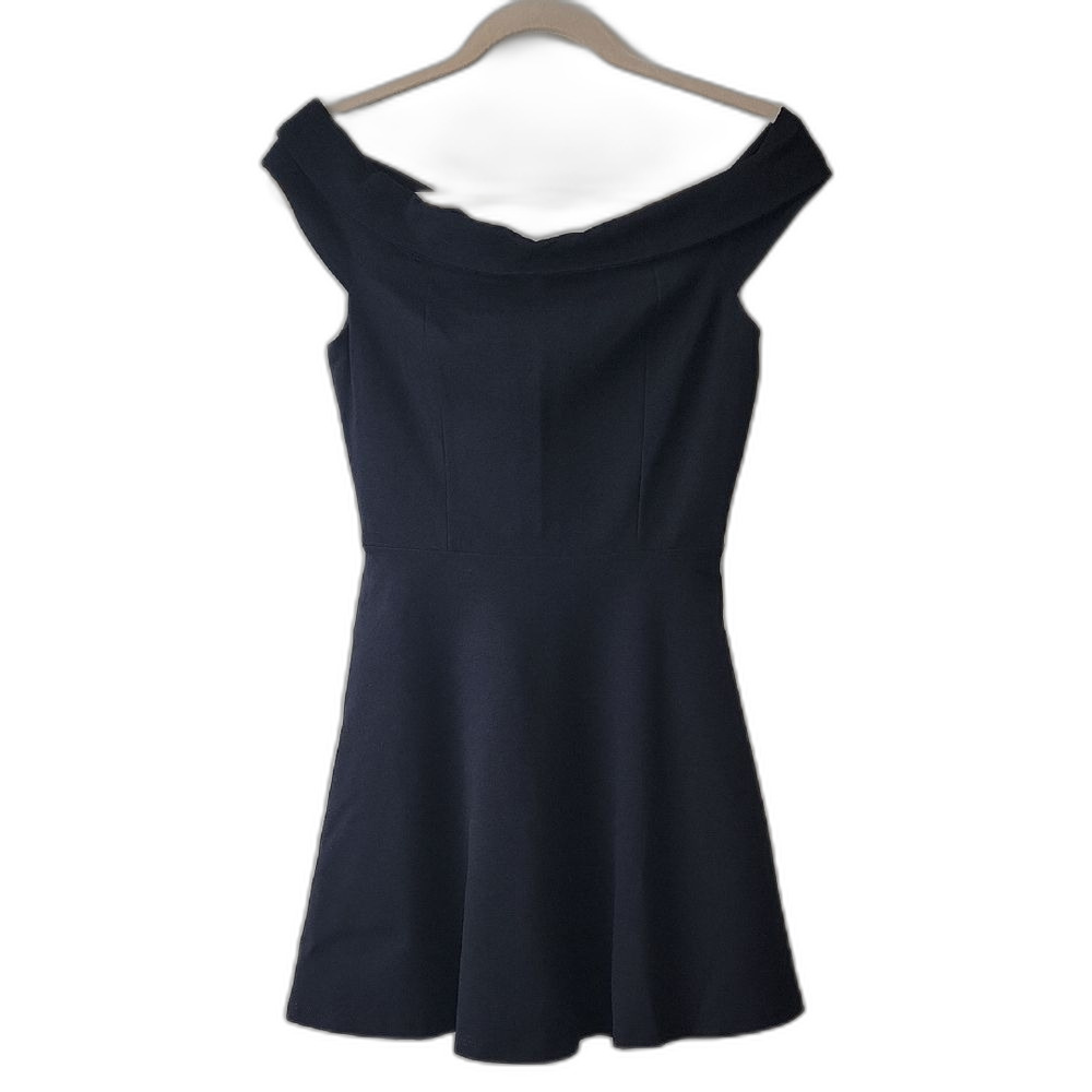 Lulu's Off-Shoulder Mini Fit and Flare Skater Dress